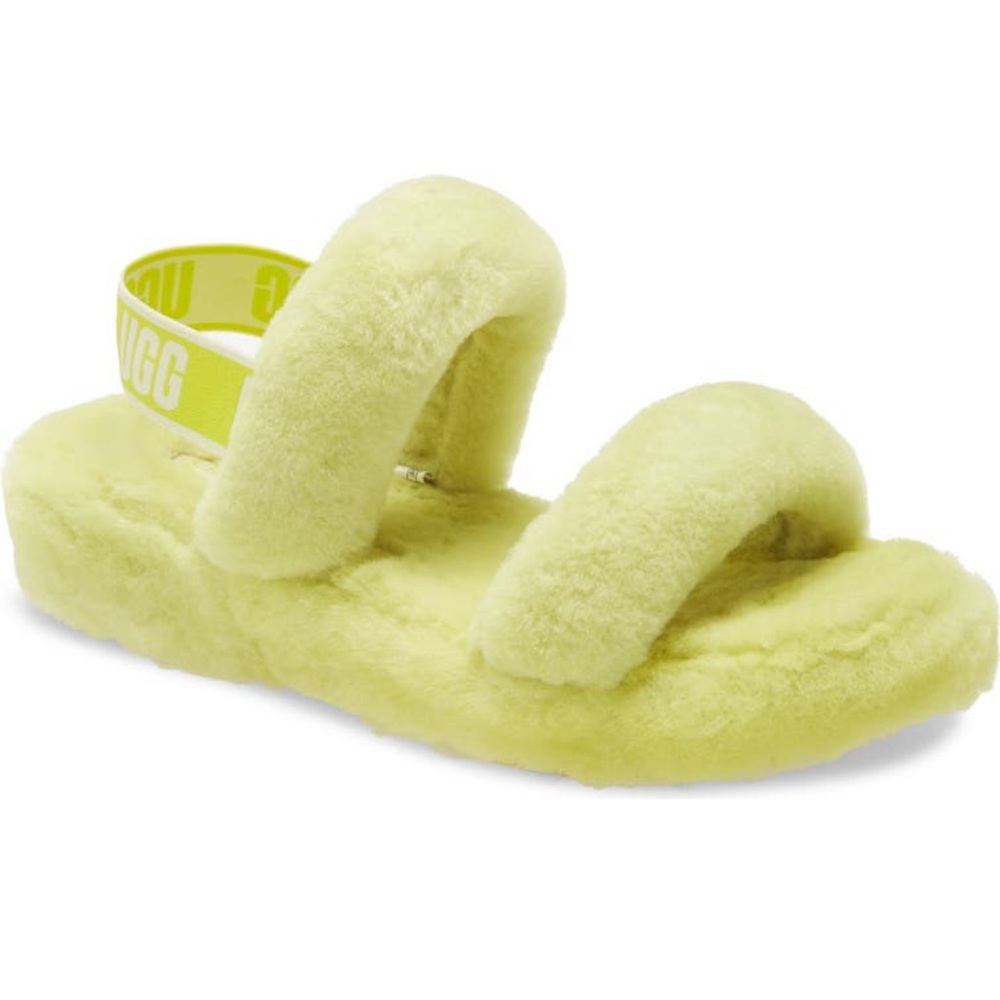 🔥🔥UGG Fluff Yeah genuine shearling slingback sandal
